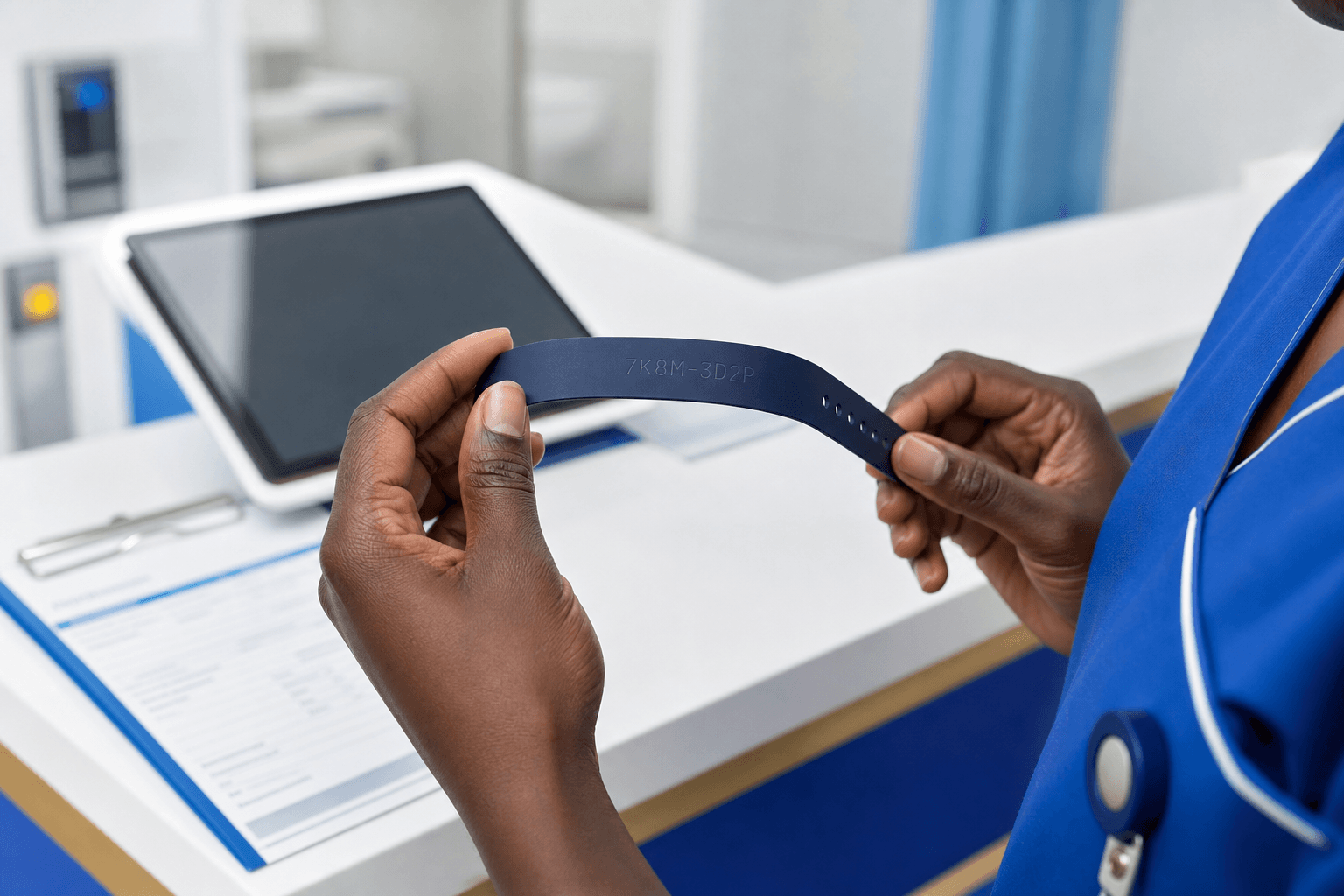 Bracelet médical à matricule gravé
